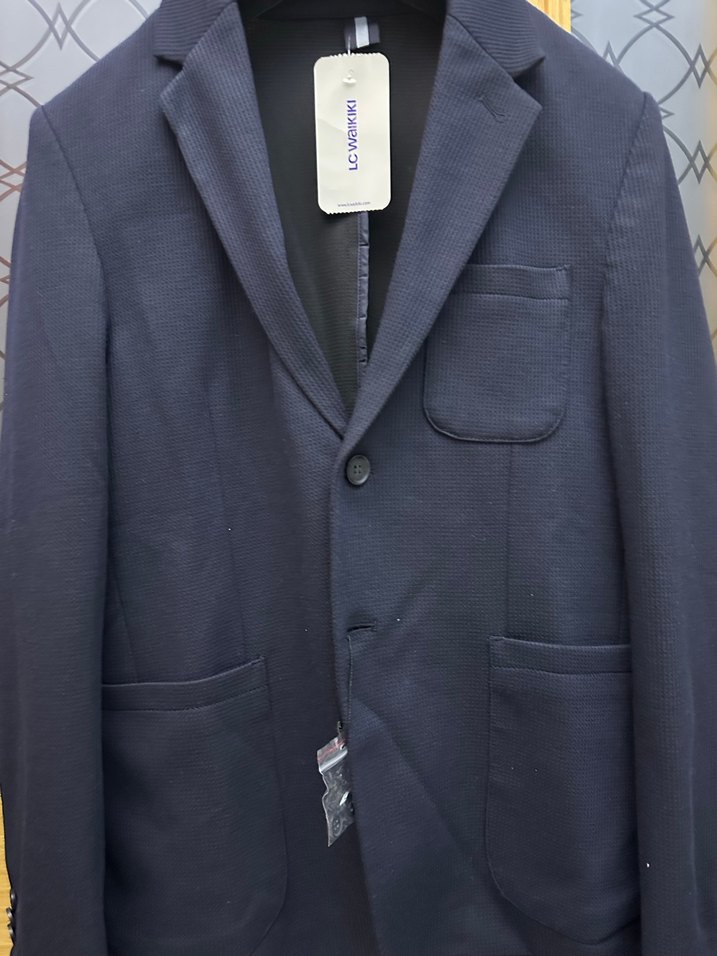 Düğmeli Lacivert Erkek Takım Ceketi - Görsel 2