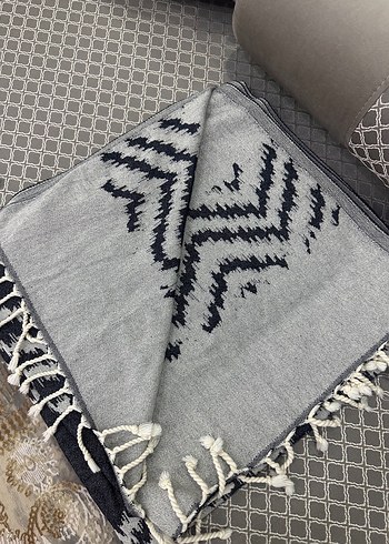 Gri Nakışlı Bohem Peştemal - Görsel 2