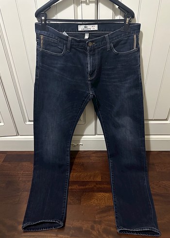 Lacoste Koyu Lacivert Orjinal Lacoste Denim Jean