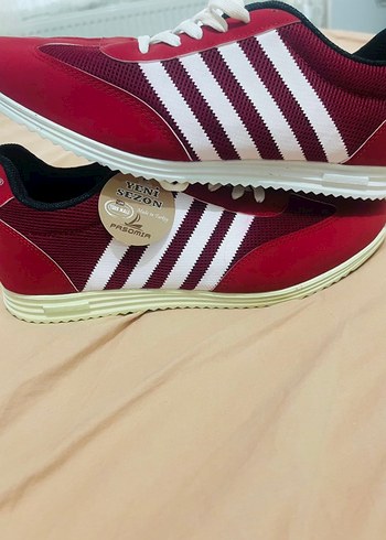 Kırmızı Elastik Bağcıklı Erkek Spor Ayakkabı - Görsel 2