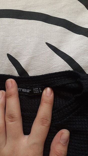l Beden siyah Renk Siyah ambar uzun kollu crop