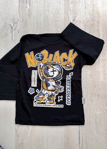 Uzun Kollu Siyah Erkek Sweatshirt