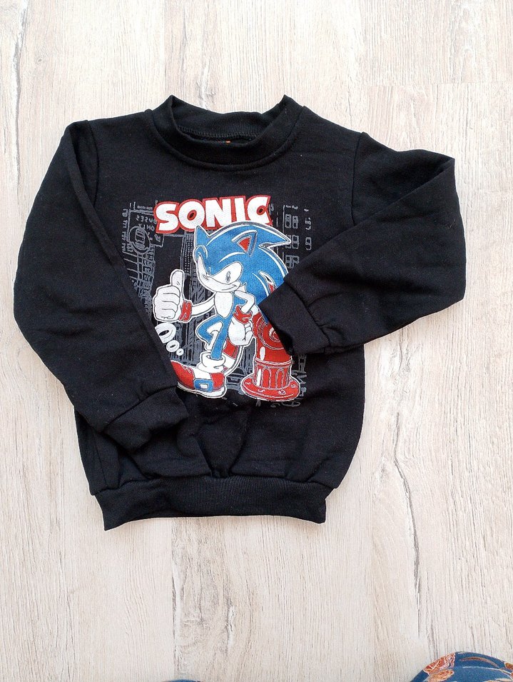 Sonic Baskılı Siyah Erkek Eşofman Takımı - Görsel 2