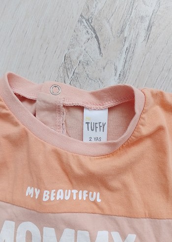 Turuncu Kısa Kollu  Bebek Tulum - Görsel 2