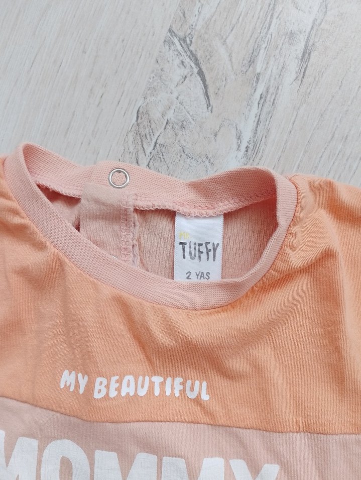 Turuncu Kısa Kollu  Bebek Tulum - Görsel 2