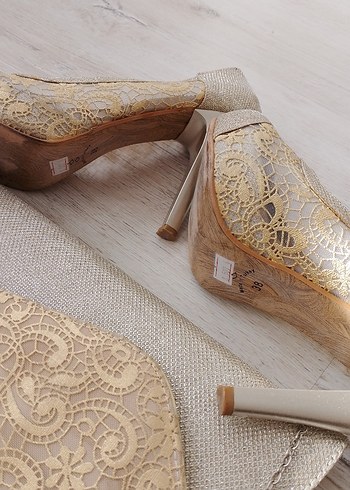 Abiye ayakkabı ve uyumlu canta - Görsel 4