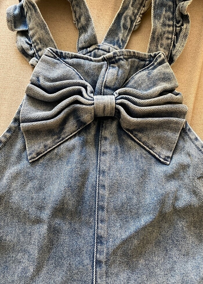 Kız Çocuk Kot Salopet - Görsel 2