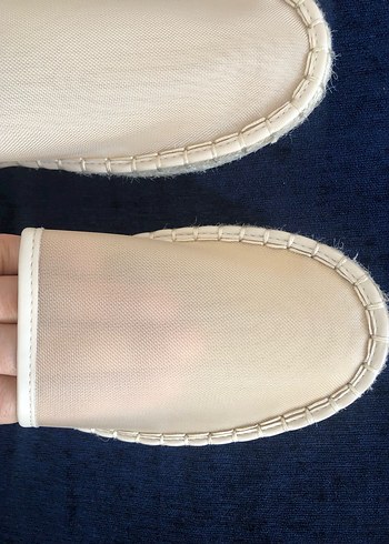 Beyaz Minimalist Kadın Espadril - Görsel 6