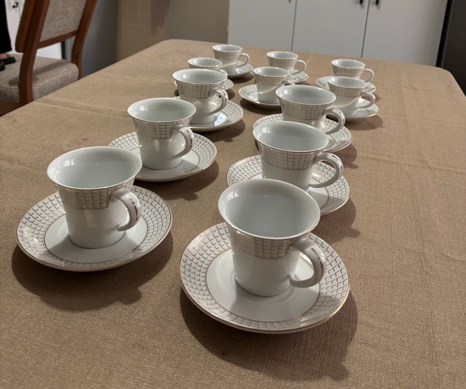 Emsan Beyaz ve Desenli 6 Kahve Fincanı Takımı 6 kişilik çay T - Görsel 4