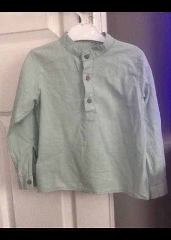 Gri Düğmeli Erkek Gömlek Uzun Kollu - Görsel 3