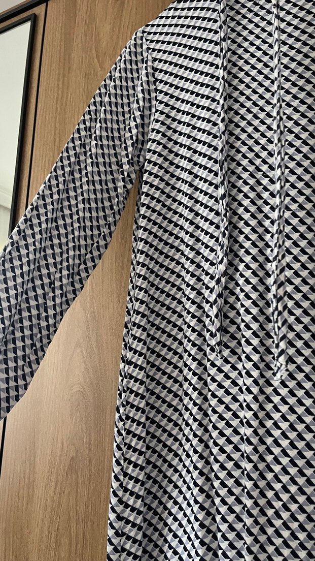 Gri Pilili Uzun Kadın Elbise - Görsel 2