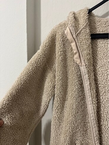 Defacto krem peluş hırka s m beden - Görsel 7