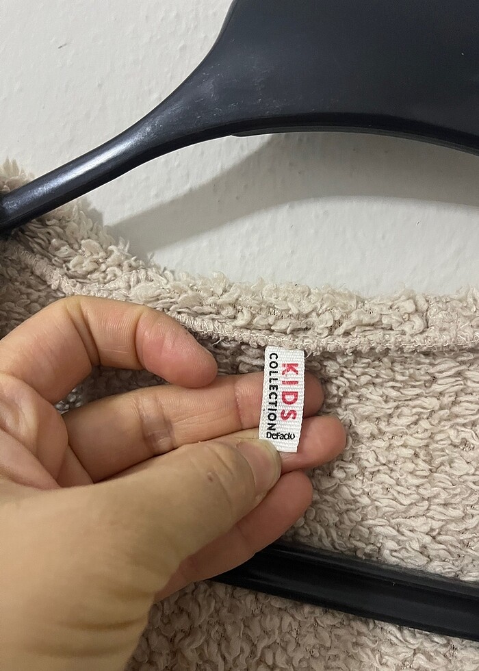 Defacto krem peluş hırka s m beden - Görsel 4