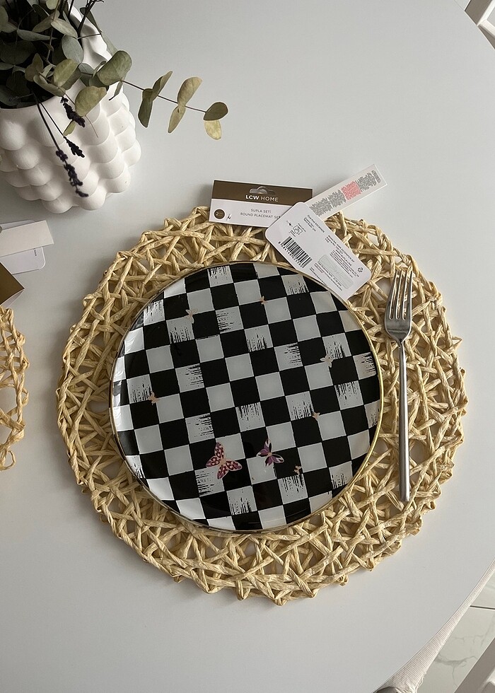 Hasır supla Amerikan servis 6 adet - Görsel 2