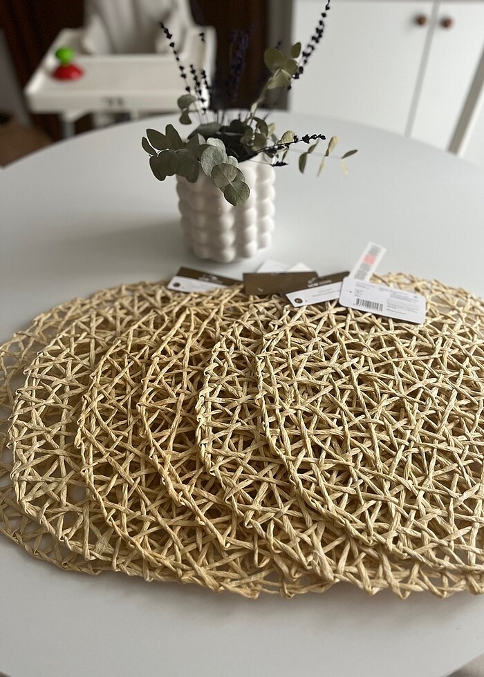 Hasır supla Amerikan servis 6 adet - Görsel 4