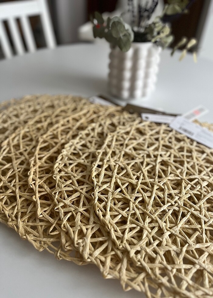 Hasır supla Amerikan servis 6 adet - Görsel 5