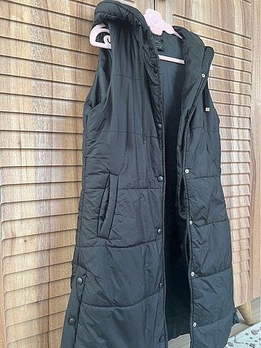 Touche siyah tesettür şişme yelek - Görsel 5