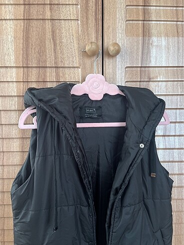 Touche siyah tesettür şişme yelek - Görsel 7