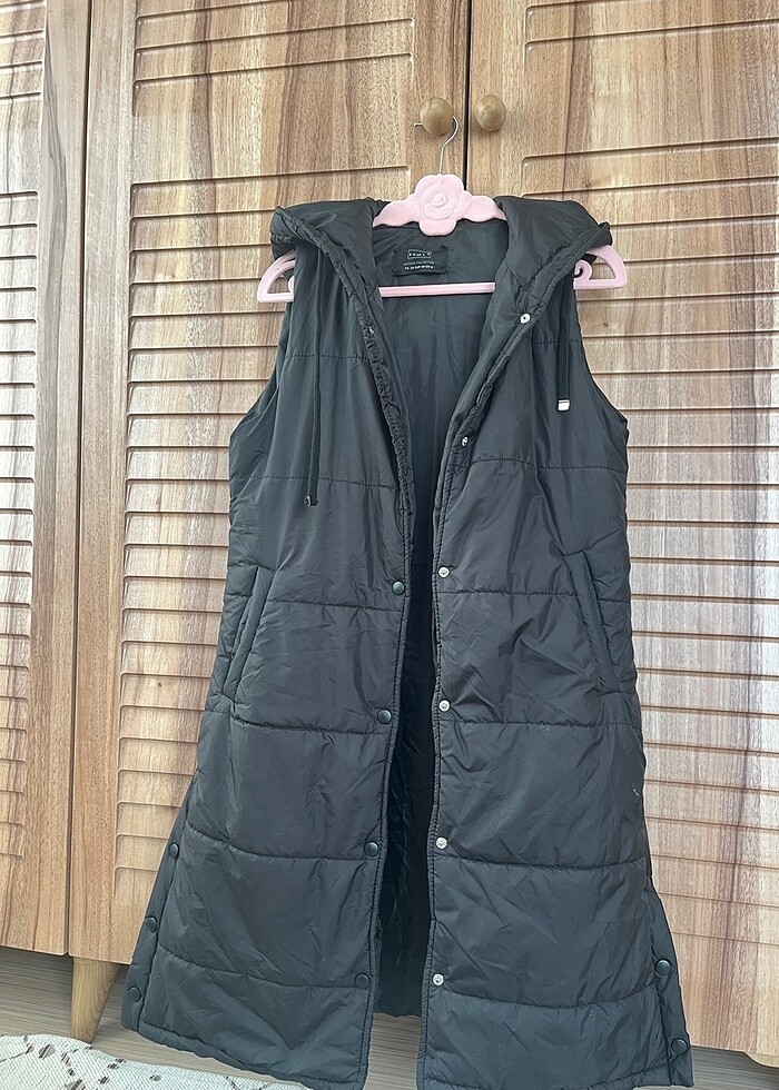 Touche siyah tesettür şişme yelek - Görsel 4