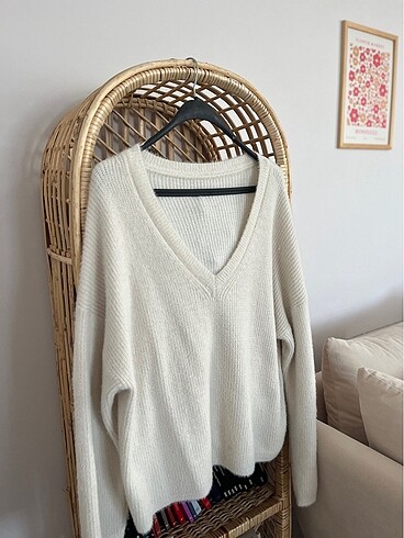 H&M krem kazak M L XL - Görsel 3