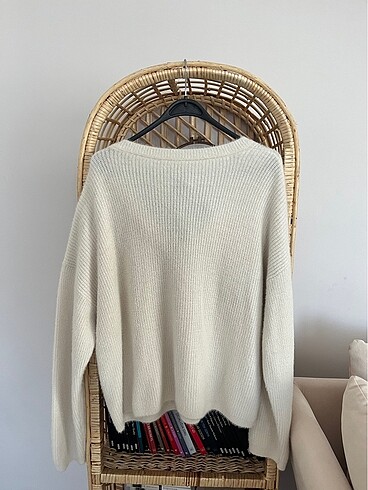 H&M krem kazak M L XL - Görsel 4