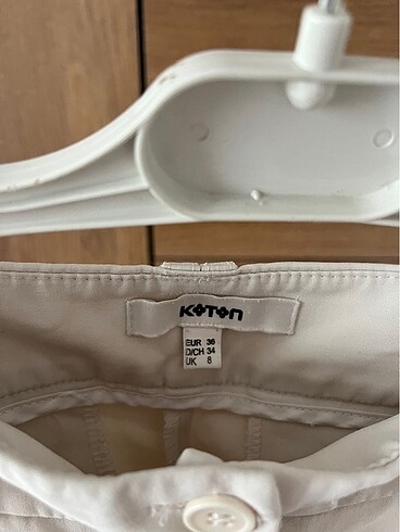 Koton krem beyaz kumaş pantolon s 36 beden - Görsel 8