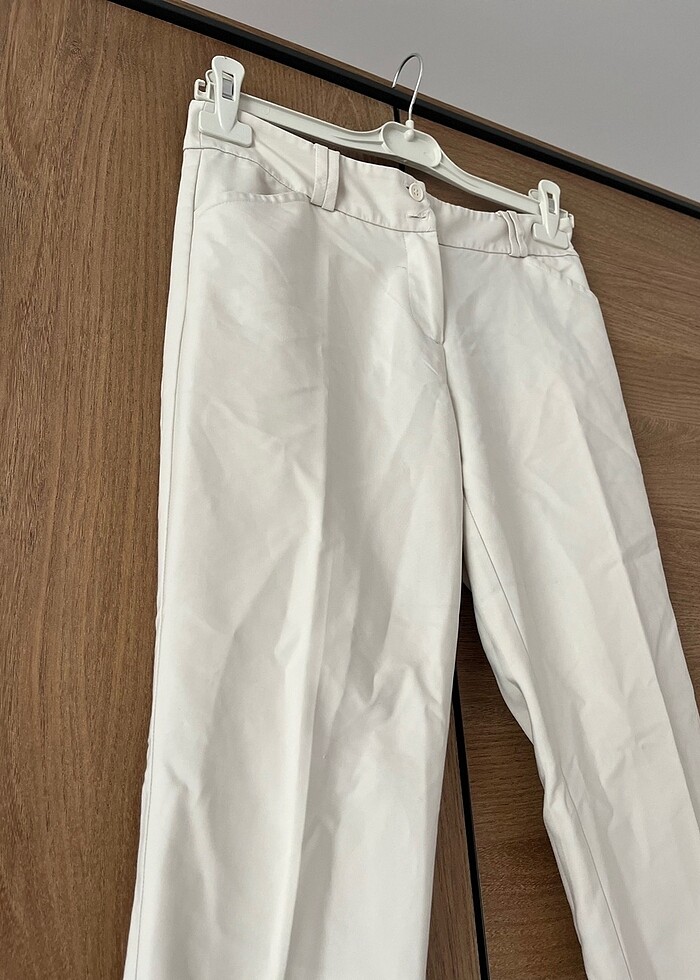 Koton krem beyaz kumaş pantolon s 36 beden - Görsel 3