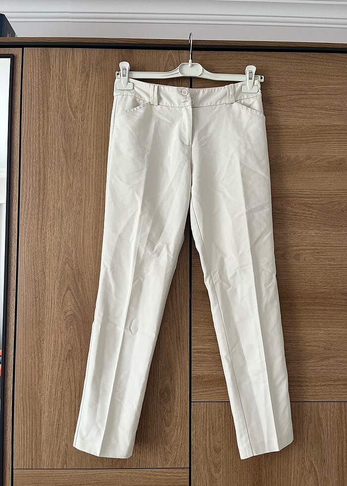 Koton krem beyaz kumaş pantolon s 36 beden - Görsel 2