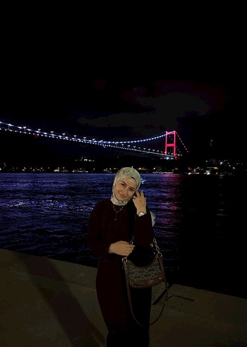 Bordo elbise - Görsel 3