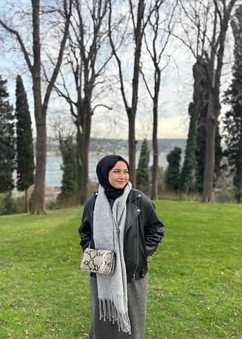 Gri elbise - Görsel 3