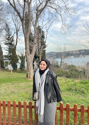 Gri elbise - Görsel 8