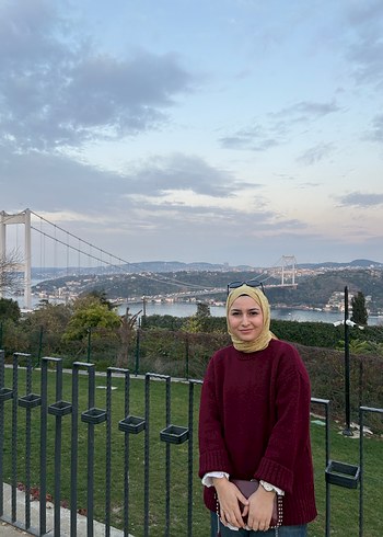 Bordo Boğazlı Salaş Kadın Kazak - Görsel 5