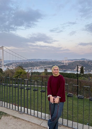 Bordo Boğazlı Salaş Kadın Kazak - Görsel 7