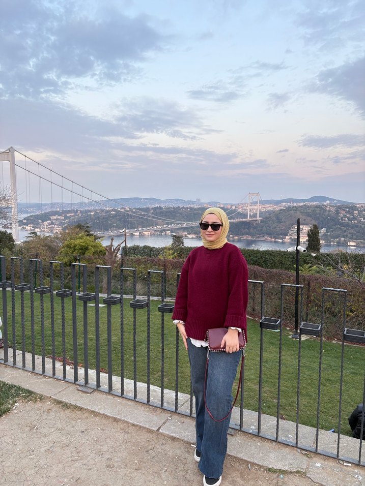 Bordo Boğazlı Salaş Kadın Kazak - Görsel 3