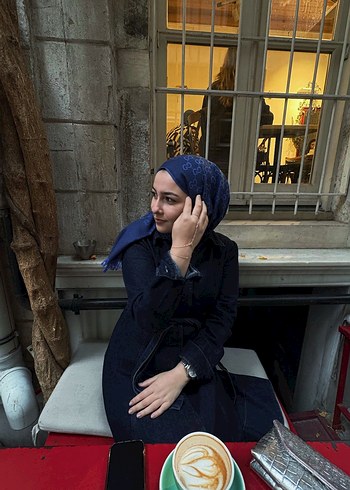 Kemerli Siyah Uzun Kot Elbise - Görsel 12