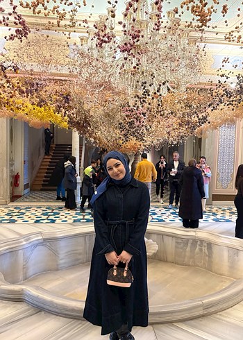 Kemerli Siyah Uzun Kot Elbise - Görsel 3