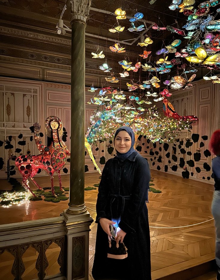 Kemerli Siyah Uzun Kot Elbise - Görsel 2