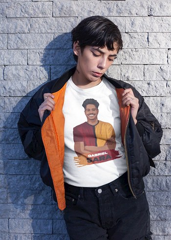 Galatasaray Gabriel Sara baskılı unisex tişört