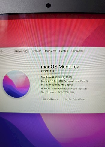 Gri MacBook Air2017 Laptop - Görsel 6