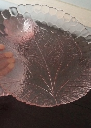 Pembe Cam Yemek ve Servis Tabağı Seti - Görsel 9