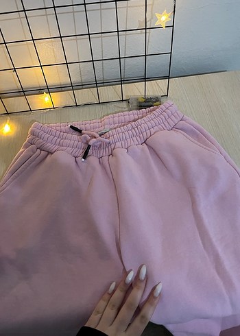 Pembe Rahat Kesim Midi Kadın Eşofman - Görsel 2