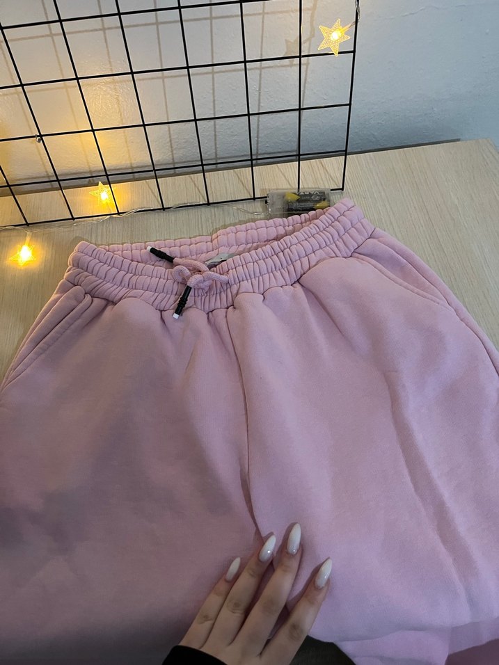 Pembe Rahat Kesim Midi Kadın Eşofman - Görsel 2