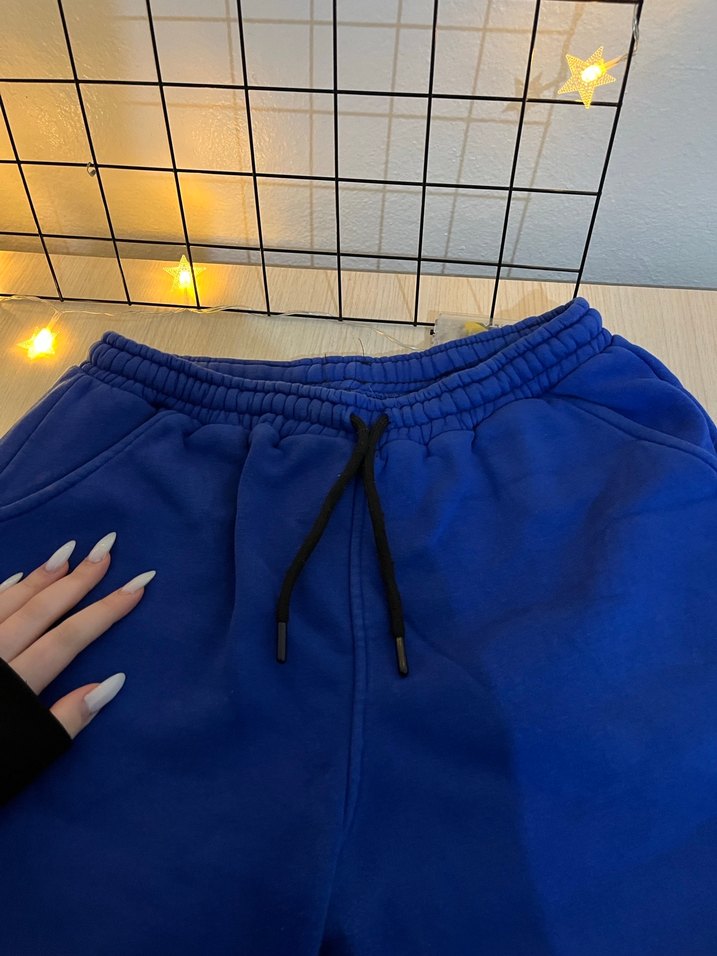 Kadın Mavi Rahat Kesim Eşofman Altı - Görsel 3