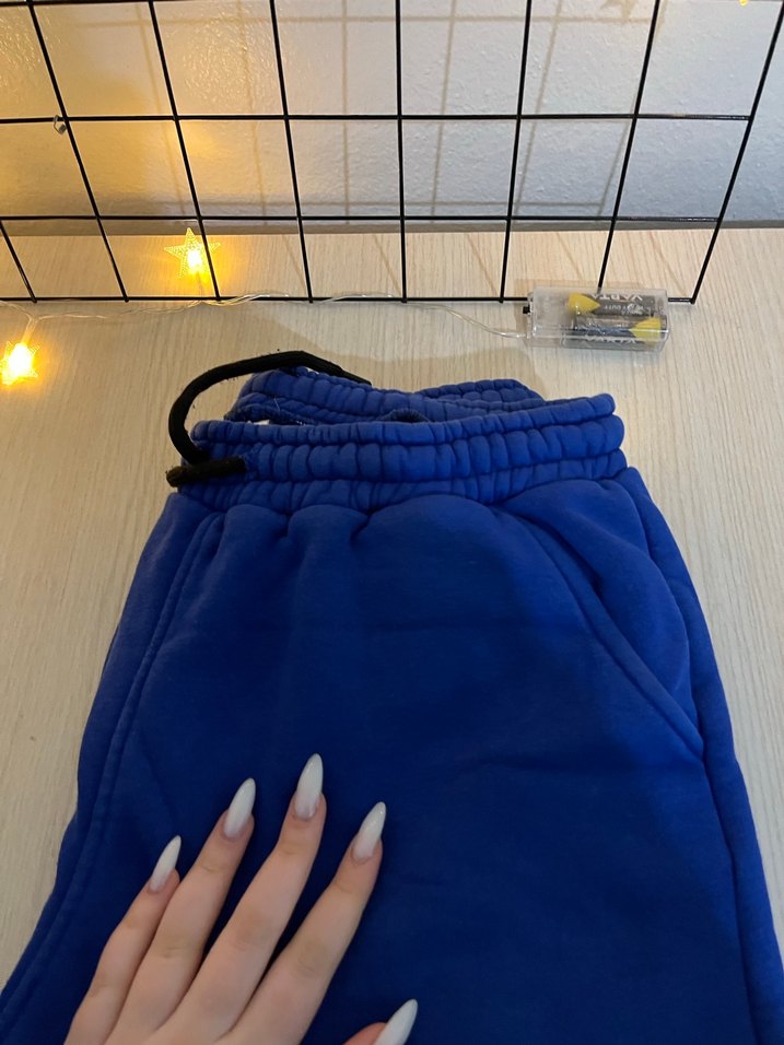 Kadın Mavi Rahat Kesim Eşofman Altı - Görsel 4