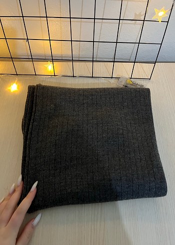 Gri Örgü Kadın Kumaş Pantolon - Görsel 4