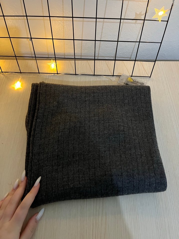 Gri Örgü Kadın Kumaş Pantolon - Görsel 4