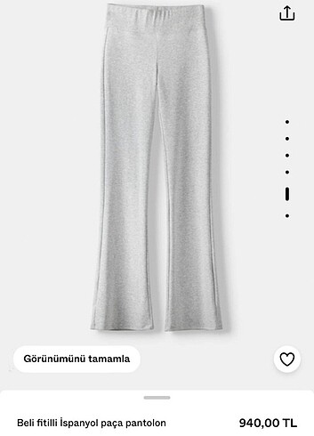 l Beden Bershka gri İspanyolpaça tayt