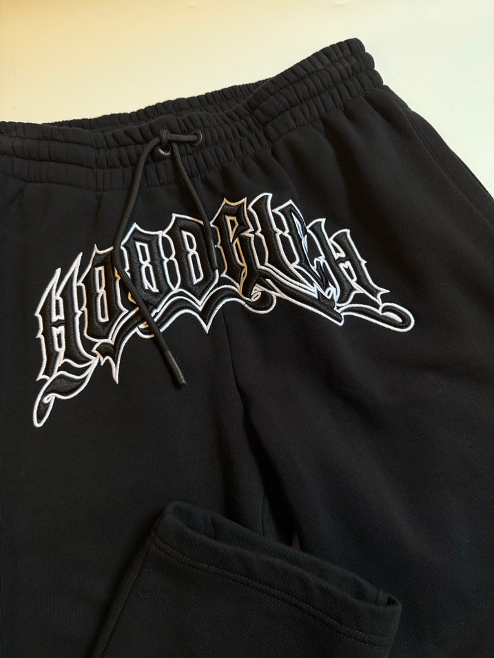 Nakışlı Siyah Oversize Goth Eşofman - Görsel 2