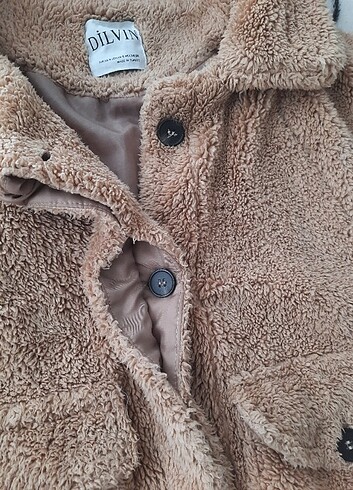  Beden camel Renk Peluş Kürk