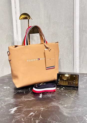 Bej Deri Tommy Hilfiger Kadın Çanta